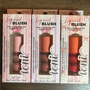 Ioni Liquid Blush 3pk Variety ~Soft Pink|Warm Rose|Rosette~Long Lasting NEW